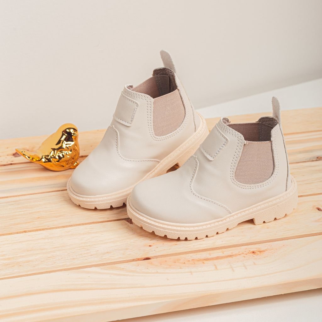 Bota Jequinha Infantil Menina Delicada Off White- Café com Leite