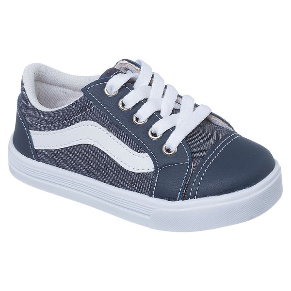 Tênis Infantil Menino Casual Azul Marinho Vans Café com Leite