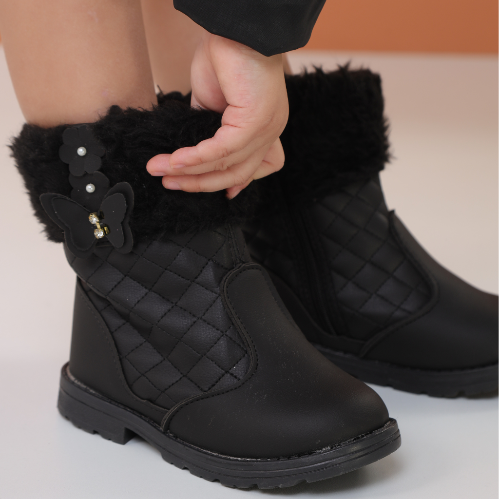 Bota Preta Botas Feminina Infantil PromoÃ§Ã£o Bota Infantil