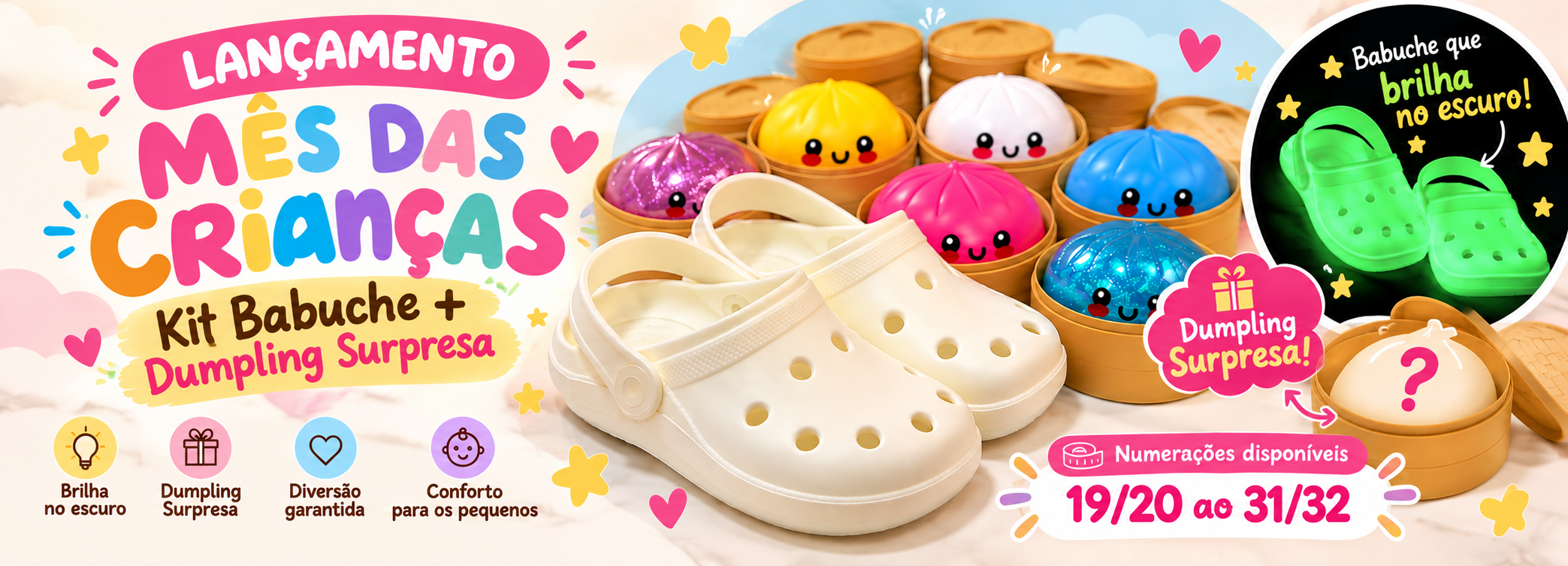 lanc amento infantil babuche e dumplings surpresa 1